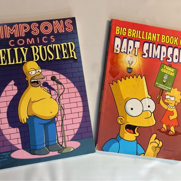 The Simpsons comics belly buster and big brilliant book Bart Simpson books - Picture 1 of 2